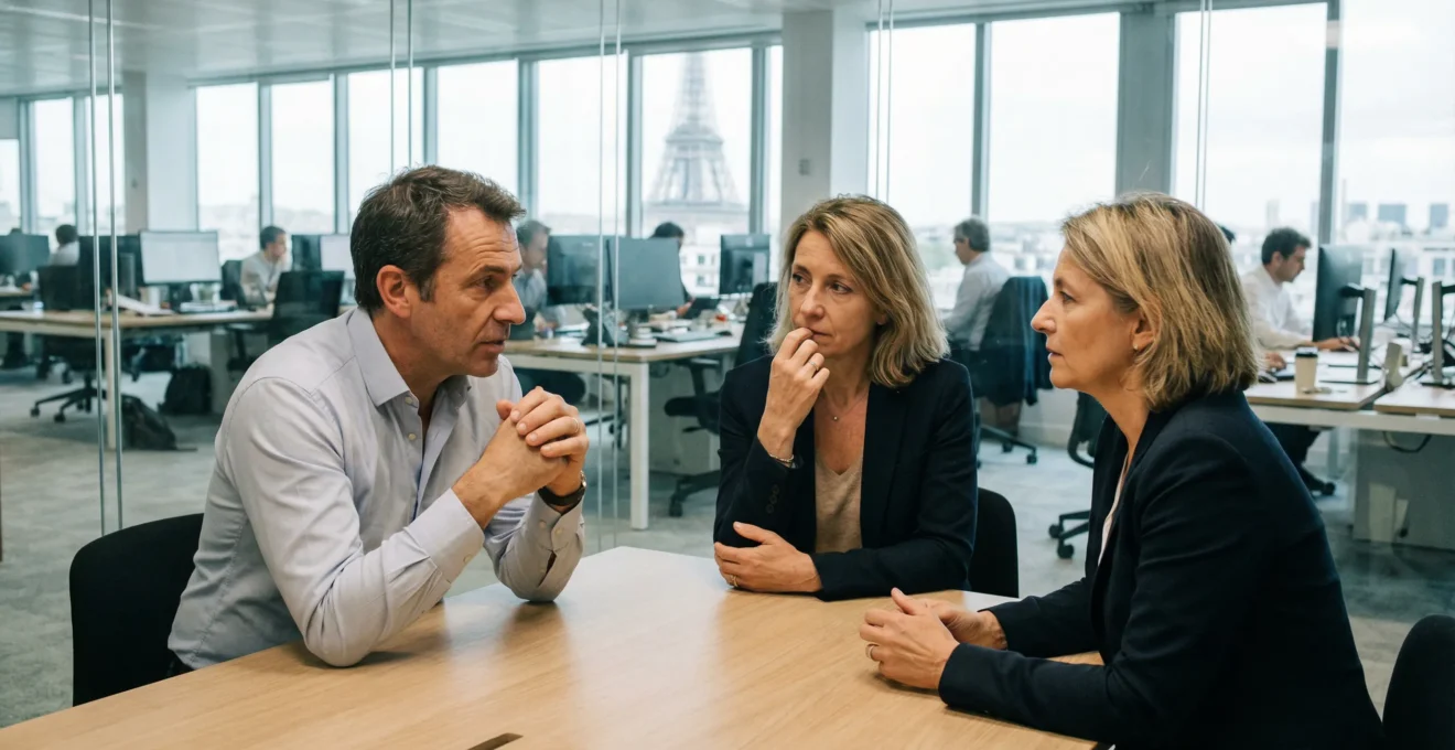 Élus CSE en réunion analysant un projet de licenciement économique